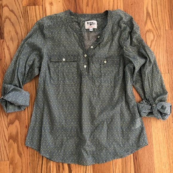 Anthropologie Holding Horses printed top Fits like XS/S - Picture 1 of 2